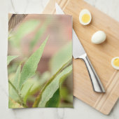 開花植物のハチドリ キッチンタオル (四つ折り)