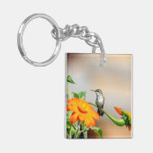 開花植物のハチドリ キーホルダー (正面左)