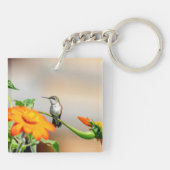 開花植物のハチドリ キーホルダー (裏面)