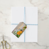 開花植物のハチドリ ギフトタグ (より糸つき)