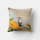 開花植物のハチドリ クッション (裏面)