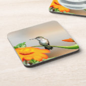 開花植物のハチドリ コースター (左側)