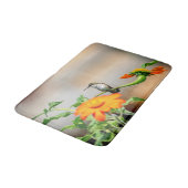 開花植物のハチドリ バスマット (アングル)