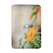 開花植物のハチドリ バスマット (正面縦)