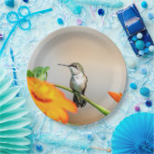 開花植物のハチドリ ペーパープレート (パーティー)