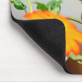 開花植物のハチドリ マウスパッド (コーナー)