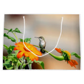 開花植物のハチドリ ラージペーパーバッグ (正面)