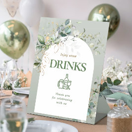 開花植物性ユーカリ飲料のベビー 台座サイン