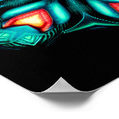 開花死v1 -カラフルパターンpareidolia ポスター (角)