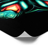 開花死v2 -カラフルパターンpareidolia ポスター (角)