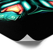 開花死v3 -カラフルパターンpareidolia ポスター (角)