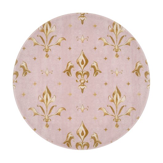 開花王室のラウンドコースター カッティングボード (正面)