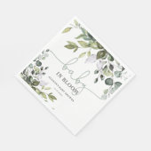 開花男女兼用の赤ちゃんシャワーのベビー スタンダードランチョンナプキン (角)