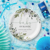 開花男女兼用の赤ちゃんシャワーのベビー ペーパープレート (パーティー)