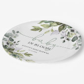 開花男女兼用の赤ちゃんシャワーのベビー ペーパープレート (アングル)