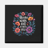 開花神があなたを植えるキリスト教信仰の人々Wom マグネット (正面)