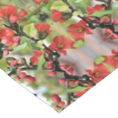 開花紅花抽象芸術模様 ショートテーブルランナー (コーナー)
