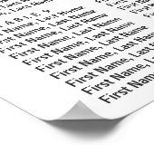 開花素朴ブルゴーニュフローラ結婚の座席表 ポスター (角)