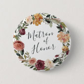 開花素朴マトロンの名誉 缶バッジ (正面)