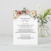 開花素朴秋の結婚式情報ゲスト エンクロージャーカード (スタンド正面)