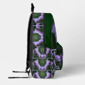 開花紫色のホタマネギパーソナライズされた プリントバックパック (左)