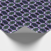 開花紫色のホタマネギパーソナライズされた ラッピングペーパー (角)