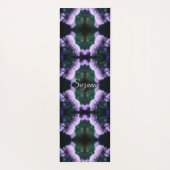 開花紫色の鱗屑抽象芸術 パーソナライズされた ヨガマット (裏面)