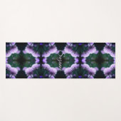 開花紫色の鱗屑抽象芸術 パーソナライズされた ヨガマット (正面(横))