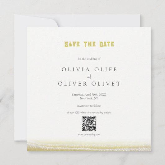 開花結婚式のプレーデーを保存 招待状 (裏面)