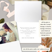 開花自然、エレガントなウェディングフォールディング サンキューカード