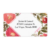 開花花住所 シール (正面)