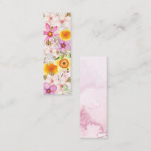 開花花春ミニブックマーク呼出しカード