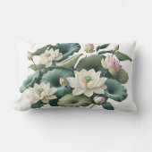 開花蓮の禅枕 ランバークッション (正面)