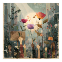 開花蜂起 – Solarpunk Poster