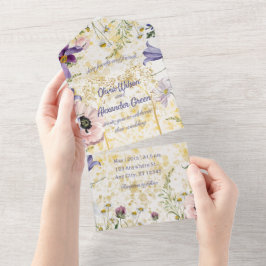 開花調和:春セレーデ結婚ス オールインワン招待状