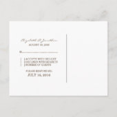 開花赤オレンジ色RSVPポストカード インビテーションポストカード (裏面)