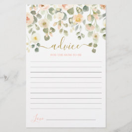 開花赤面アドバイスでMom To Be Card