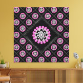 開花赤面斜パッチワーク キャンバスプリント (インサイチュ (リビング))