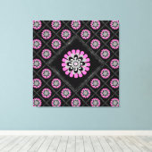 開花赤面斜パッチワーク キャンバスプリント (インサイチュ (ウッドフロア))