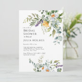 開花野草 | Meadowフローラ |ブライダルシャワーI 招待状 (スタンド正面)