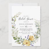 開花野草 | Meadowフローラ |ブライダルシャワーI 招待状 (正面)