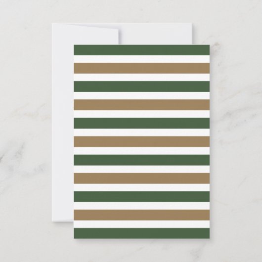 開花金ゴールドフレームのベビー、緑のベビーシャワー 招待状 (裏面)