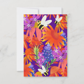 開花間のバズ – バイオレット開花_Thank You サンキューカード