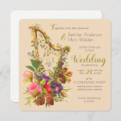 開花音楽関連CC0593フローラの愛 招待状 (正面/裏面)