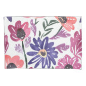 開花鮮やかピローケース 枕カバー (正面)