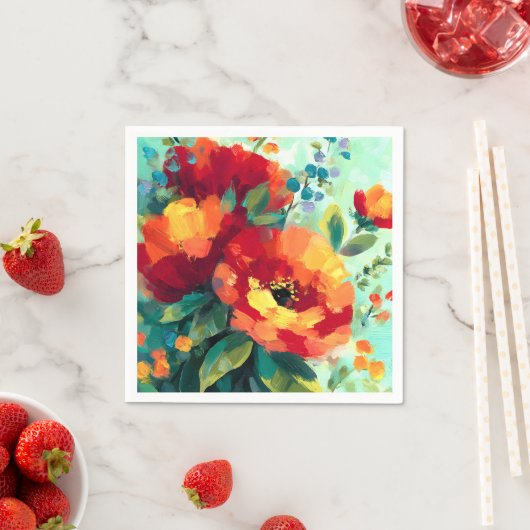 開花鮮やかフローラ スタンダードカクテルナプキン (インサイチュ)