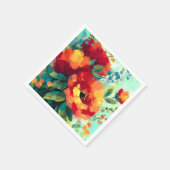開花鮮やかフローラ スタンダードカクテルナプキン (角)