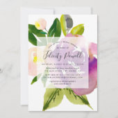 開花鮮やかブライダルシャワー招待 招待状 (正面)