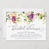 開花鮮やかブライダルシャワー招待 招待状 (正面)