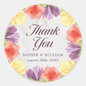 開花鮮やかマーブルサンキューユー ラウンドシール (正面)